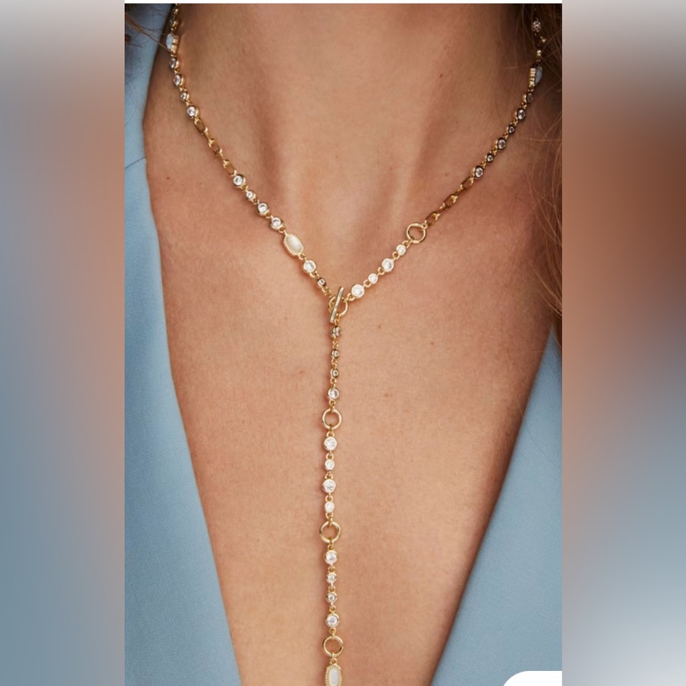 Kendra Scott Gold and White Necklace